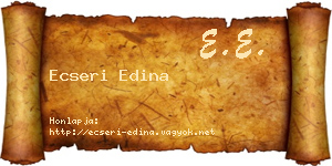 Ecseri Edina névjegykártya